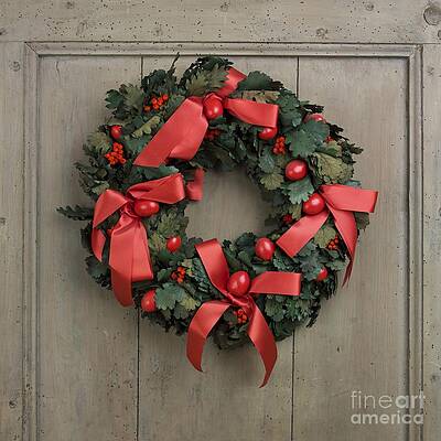 Wall Art - Photograph - Christmas wreath by Bernard Jaubert