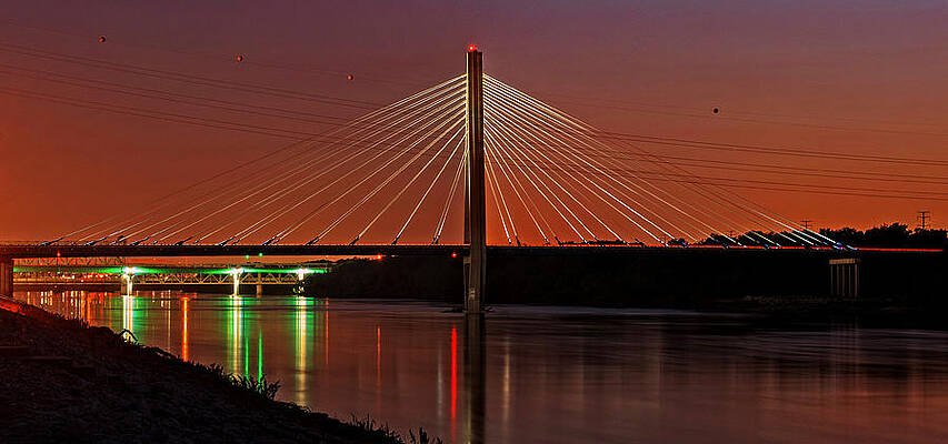 Wall Art - Photograph - Christopher S. Bond Bridge Dusk by Kevin Anderson