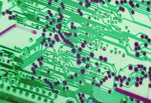 Wall Art - Photograph - Circuit Board by Science Photo Library