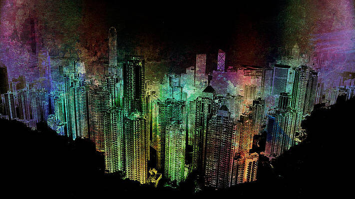 Cityscape Colours Hong Kong by Michael Duthie