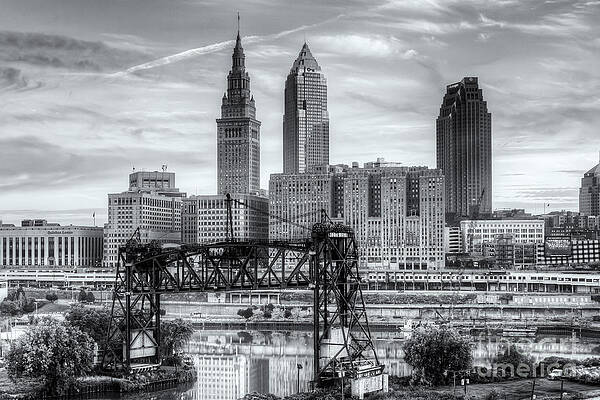 Wall Art featuring the photograph Cleveland Skyline And The Flats VI by Clarence Holmes