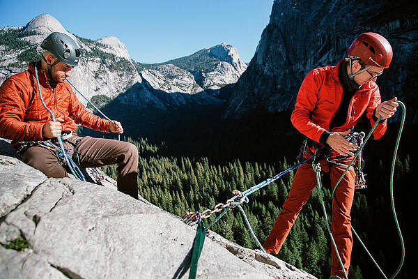 Wall Art - Photograph - Climbers At The Top Of Pitch 3 by Ryan Tuttle