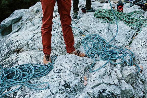 Wall Art - Photograph - Climbers Preparing To Climb The Grack by Ryan Tuttle