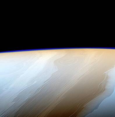 Wall Art - Photograph - Clouds On Saturn by Science Photo Library