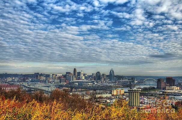 Wall Art - Photograph - Clouds Over Cincinnati by Mel Steinhauer