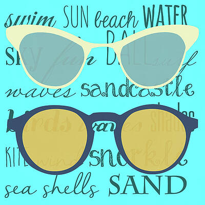 Wall Art - Digital Art - Coastal Shades I by Sd Graphics Studio