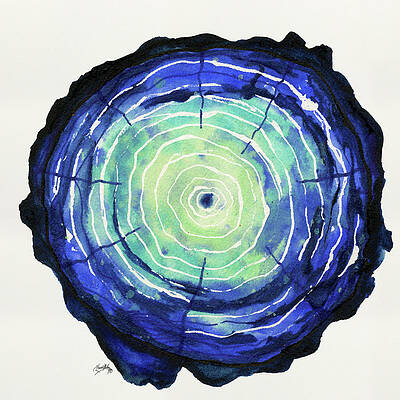 Wall Art - Digital Art - Colored Tree Trunk I by Elizabeth Medley