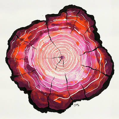 Wall Art - Digital Art - Colored Tree Trunk II by Elizabeth Medley