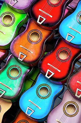Wall Art - Photograph - Colorful Guitars by Gabriel Perez
