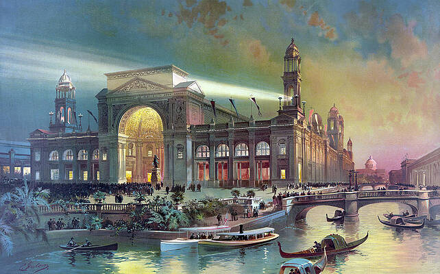 Wall Art - Photograph - Columbian Expo, Electricity Building by Science Source