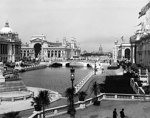 Wall Art - Photograph - Columbian Exposition, Reflecting Pool by Science Source