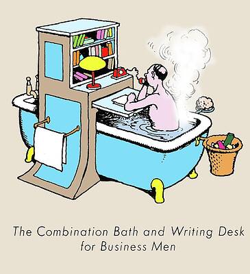 Wall Art - Photograph - Combination Bath And Writing Desk By W. Heath Robinson by Science Photo Library