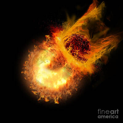 Wall Art - Photograph - Comet Hitting Earth by Mike Agliolo