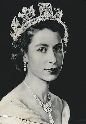 Wall Art - Photograph - Command Portrait Of H.m. Queen Elizabeth II. First Since Accession To The Throne. by Retro Images Archive