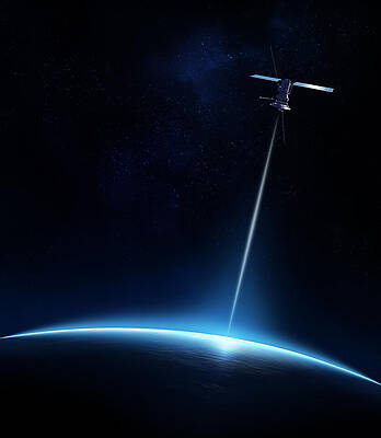 Wall Art - Photograph - Communication between satellite and earth by Johan Swanepoel