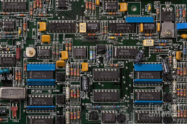 Wall Art - Photograph - Computer Circuit Board by Jim Corwin