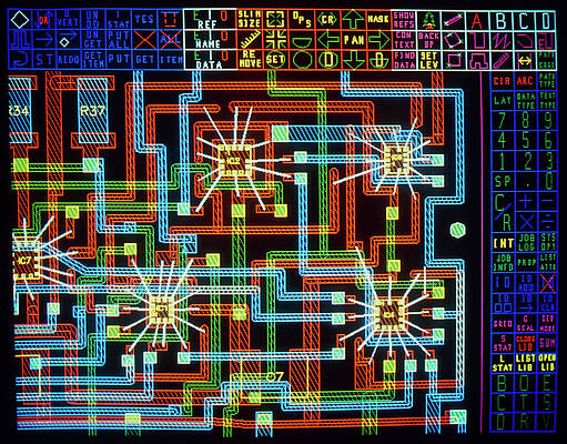 Wall Art - Photograph - Computer Design Of Multi-layered Hybrid Circuit by Science Photo Library