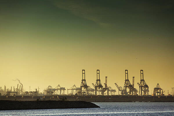 Wall Art - Photograph - Container Cranes At Port Of Los Angeles by Halbergman