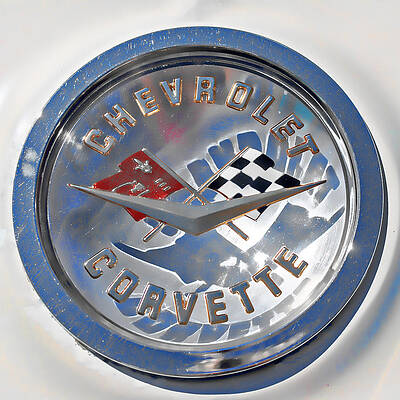 Wall Art - Photograph - Corvette 1958 Emblem WOWC by Kevin Anderson