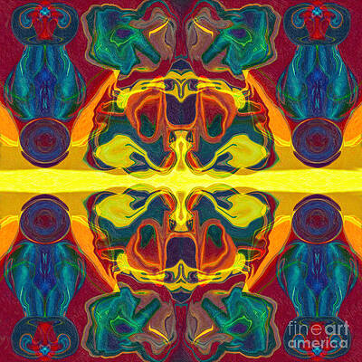 Wall Art - Painting - Cosmic Designs Abstract Pattern Artwork by Omaste Witkowski