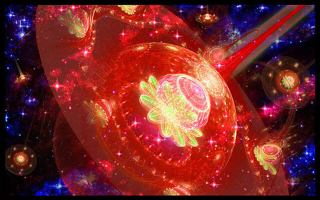 Wall Art - Digital Art - Cosmic Space Station 2 by Shawn Dall