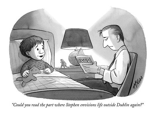 Wall Art - Drawing - Could You Read The Part Where Stephen Envisions by Harry Bliss