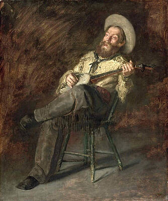 Cowboy Singing Print by Thomas Eakins
