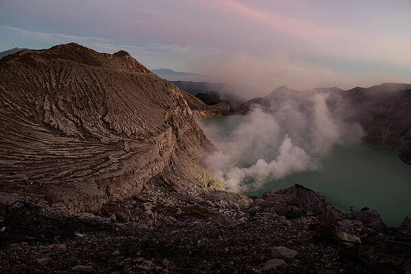 Wall Art - Photograph - Crater Of Kawah Ijen Volcano In Java by Guillem Lopez