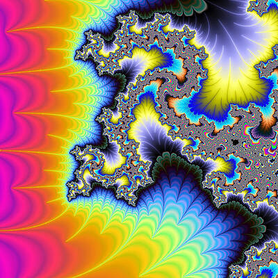 Wall Art - Digital Art - Crazy wild and colorful fractal artwork by Matthias Hauser