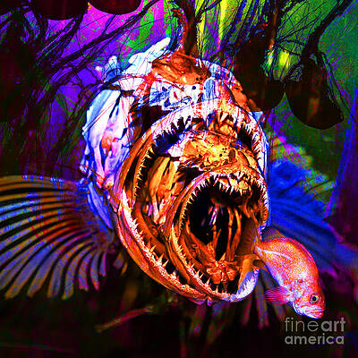 Wall Art - Photograph - Creatures Of The Deep - Fear No Fish 5D24799 square by Wingsdomain Art and Photography