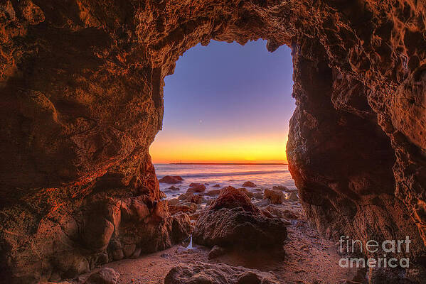 Wall Art - Photograph - Crescent Moon Setting in Newport Beach by Eddie Yerkish