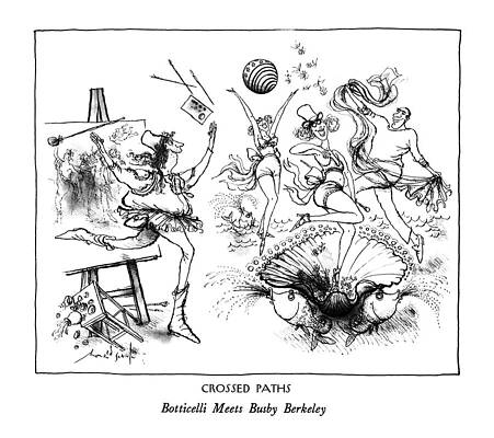 Wall Art - Drawing - Crossed Paths
Botticelli Meets Busby Berkeley by Ronald Searle