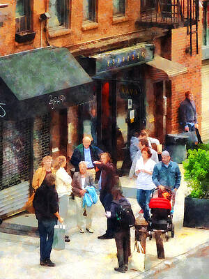 Wall Art - Photograph - Crowded Sidewalk in New York by Susan Savad
