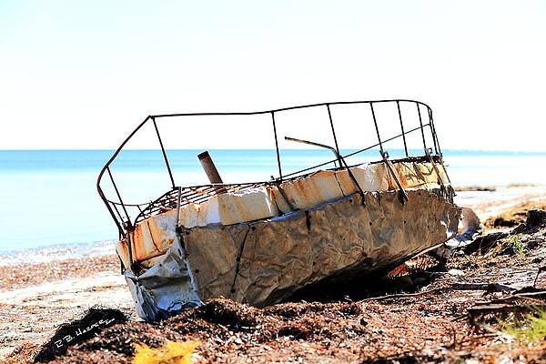 Wall Art - Photograph - Cuban Chug Beached by R B Harper