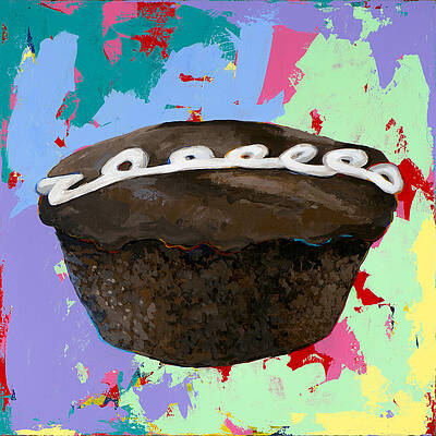 Wall Art - Painting - Cupcake #3 by David Palmer