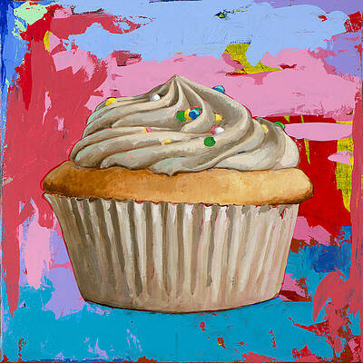 Wall Art - Painting - Cupcake #4 by David Palmer