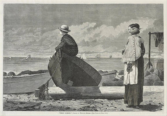 Dad s Coming Print by Winslow Homer