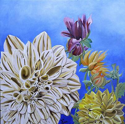 Dahlias II by Yabette Swank Dahlias II by Yabette Swank