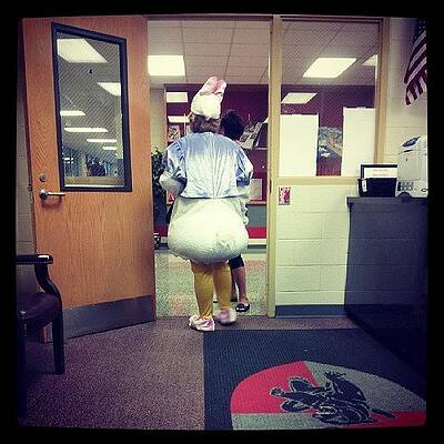 Wall Art - Photograph - Daisy Duck Working At The High School by Chris Morgan