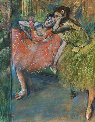 Dancers at Green-Room Print by Edgar Degas
