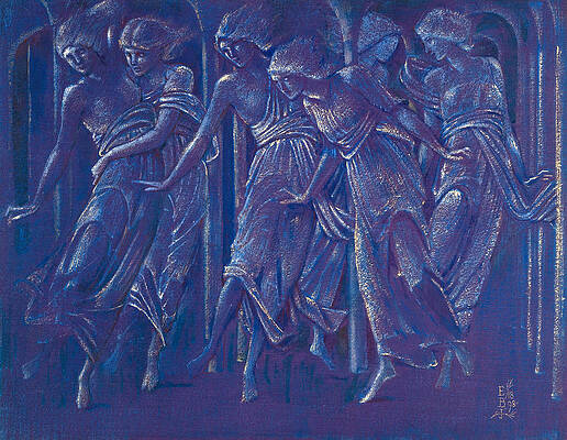 Dancing Girls Print by Edward Burne-Jones