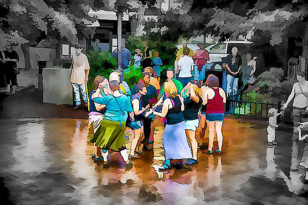 Wall Art - Mixed Media - Dancing in the Rain by John Haldane