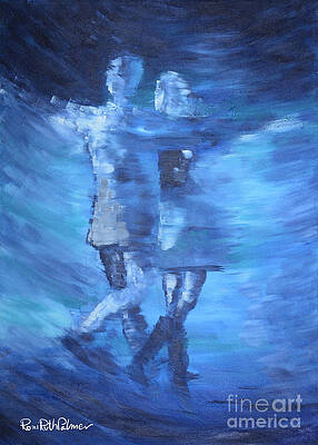 Wall Art - Painting - Dancing in the rain by Roni Ruth Palmer
