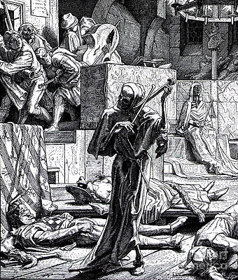 Wall Art - Photograph - Danse Macabre Second Cholera Pandemic by Science Source