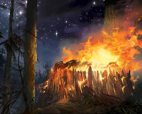 Wall Art - Digital Art - Darth Vader's Funeral Pyre by Ryan Barger