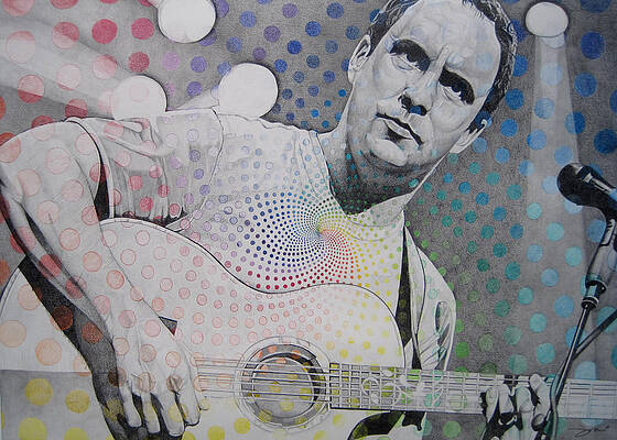 Wall Art - Drawing - Dave Matthews All the Colors Mix Together by Joshua Morton