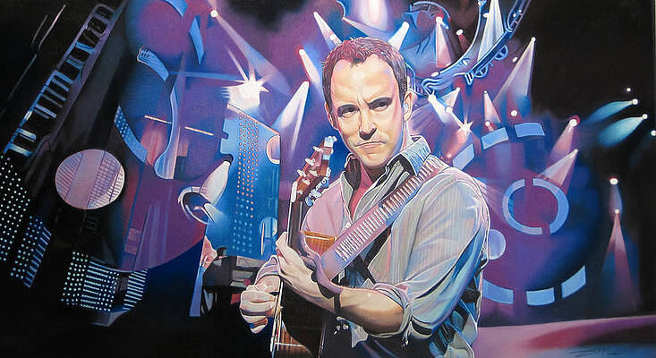 Wall Art - Drawing - Dave Matthews and 2007 Lights by Joshua Morton