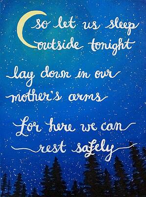 Wall Art - Painting - Dave Matthews Band Song Art So Let Us Sleep Outside Tonight by Michelle Eshleman