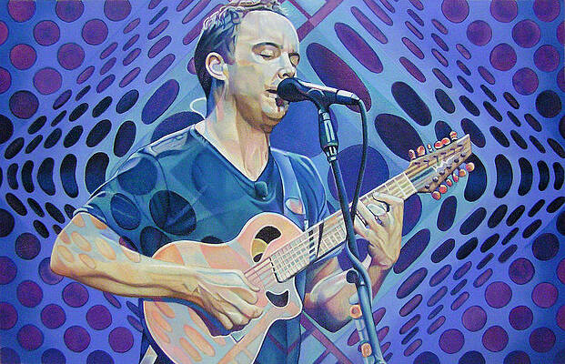 Wall Art - Drawing - Dave Matthews-Op Art Series by Joshua Morton