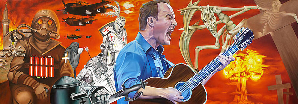 Wall Art - Painting - Dave Matthews The Last Stop by Joshua Morton